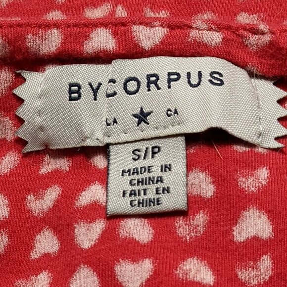 URBAN OUTFITTERS BY CORPUS Side Cut Out Knit Heart Print Sundress Red Size Small - Picture 2 of 13